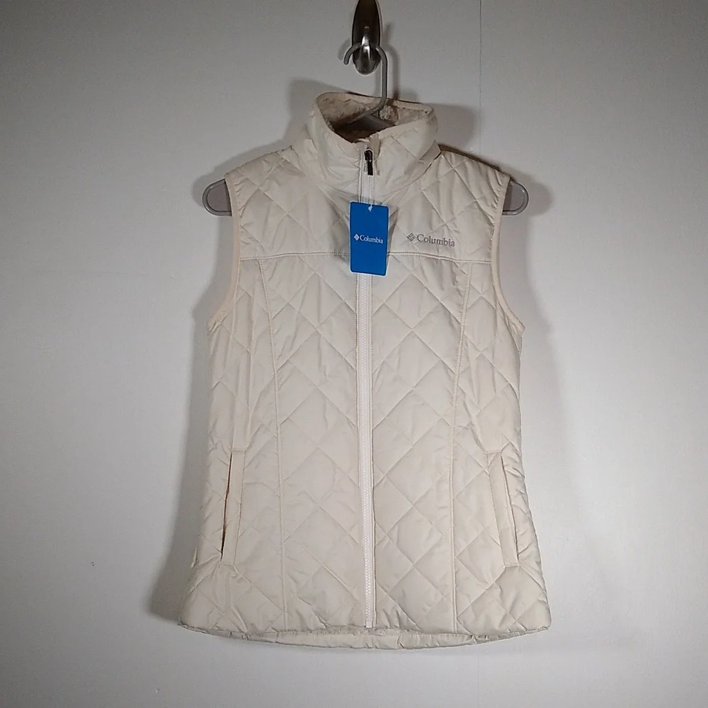 NWT Columbia‎ Copper Crest Puffer Vest Ivory White XS
